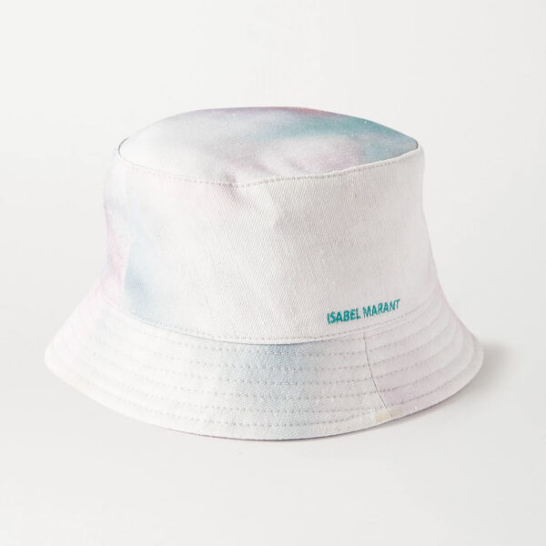 Isabel Marant Haley tie-dyed slub cotton-canvas bucket hat