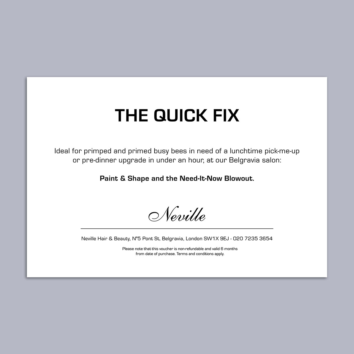 The Quick Fix